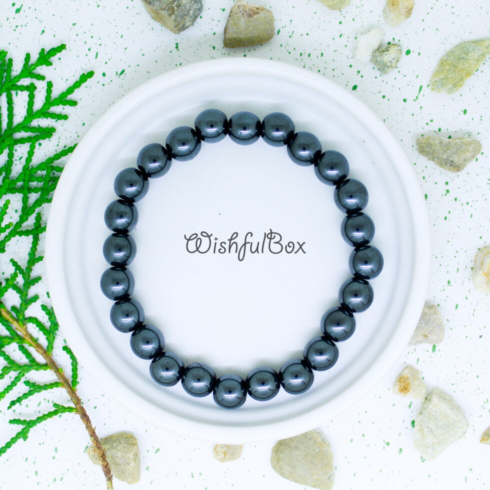 Hematite Crystal Bracelet 8mm