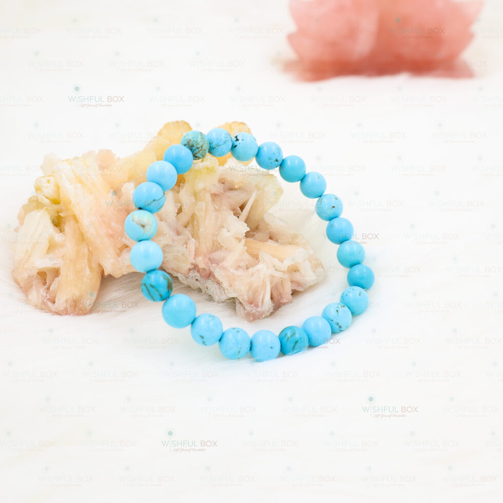 Turquoise Crystal Bracelet 8mm