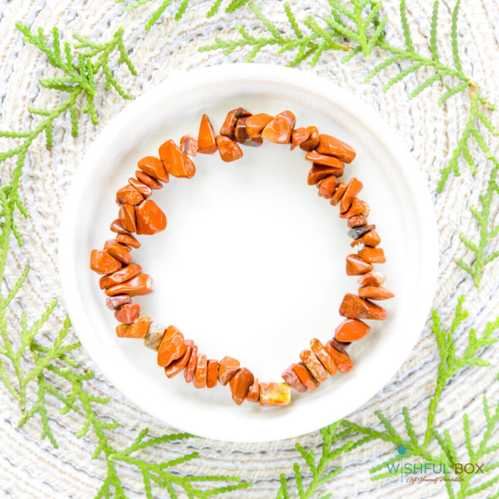 Red Jasper Chip Bracelet