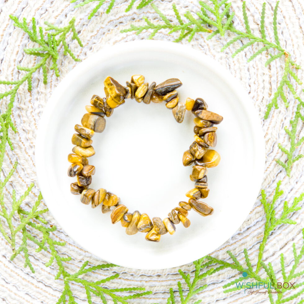 Natural Tiger's Eye Chips Bracelet