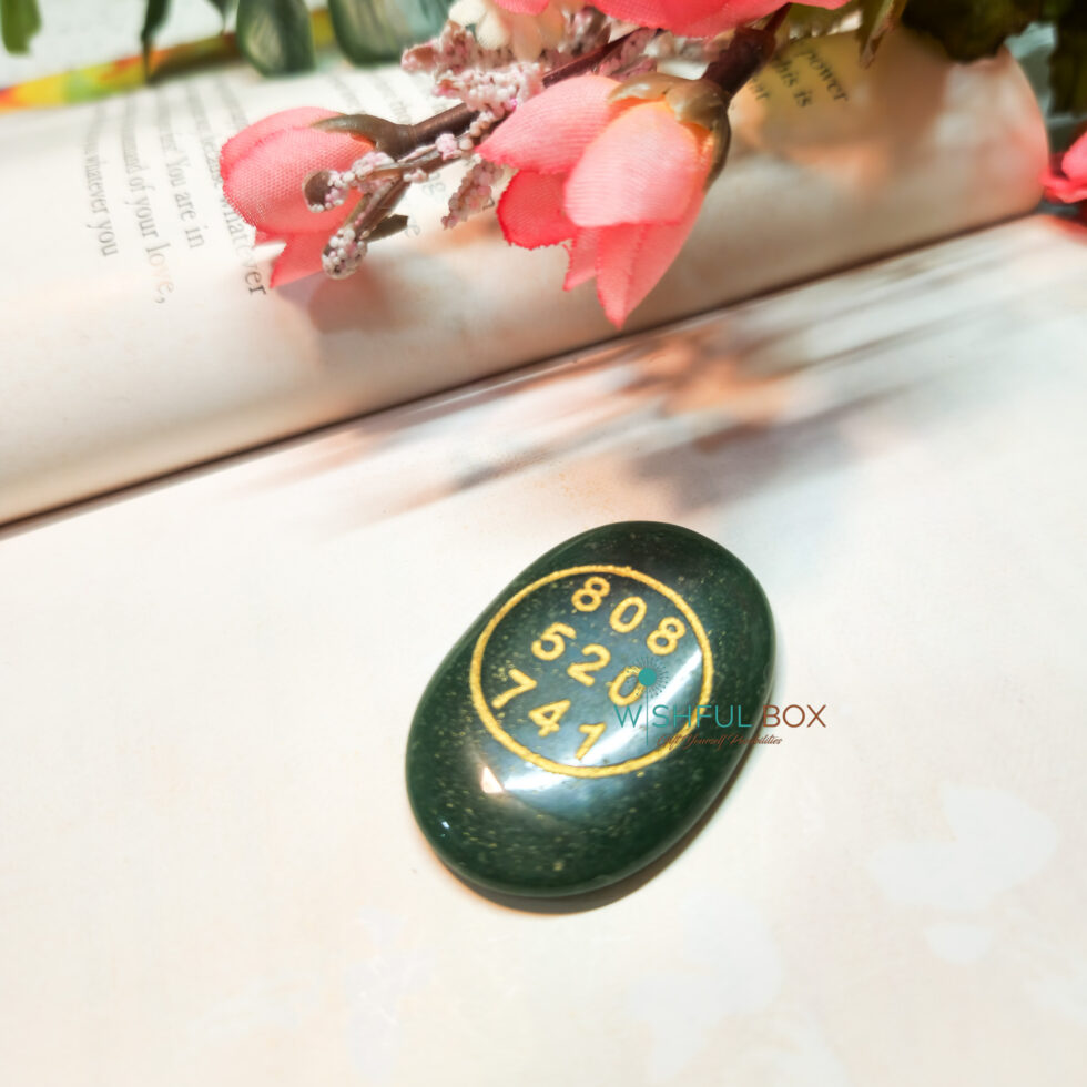 Aventurine Zibu Symbol Coin