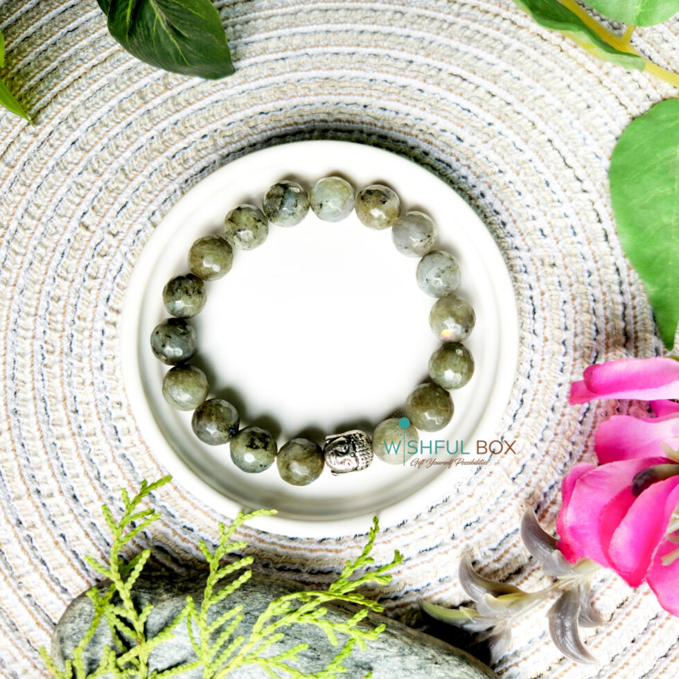 Labradorite Crystal Bracelet 10mm faceted