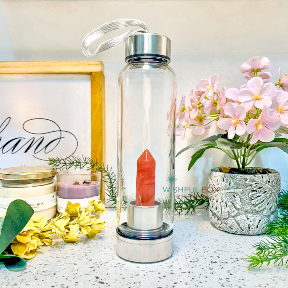 PROW Energy Ruby Glass Water Bottle