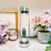 Green Aventurine Crystal Glass Water Bottle - Image 2