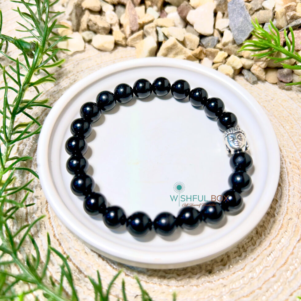 Black Obsidian Crystal Bracelet - 8mm
